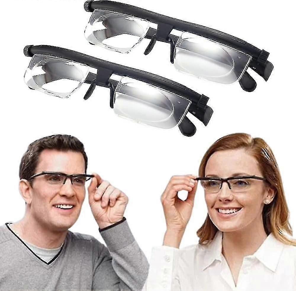 Adjustable Focus Glasses Dial Vision Near And Far Sight, Hd Zoom Adjustable Degree Reading Glasses, 