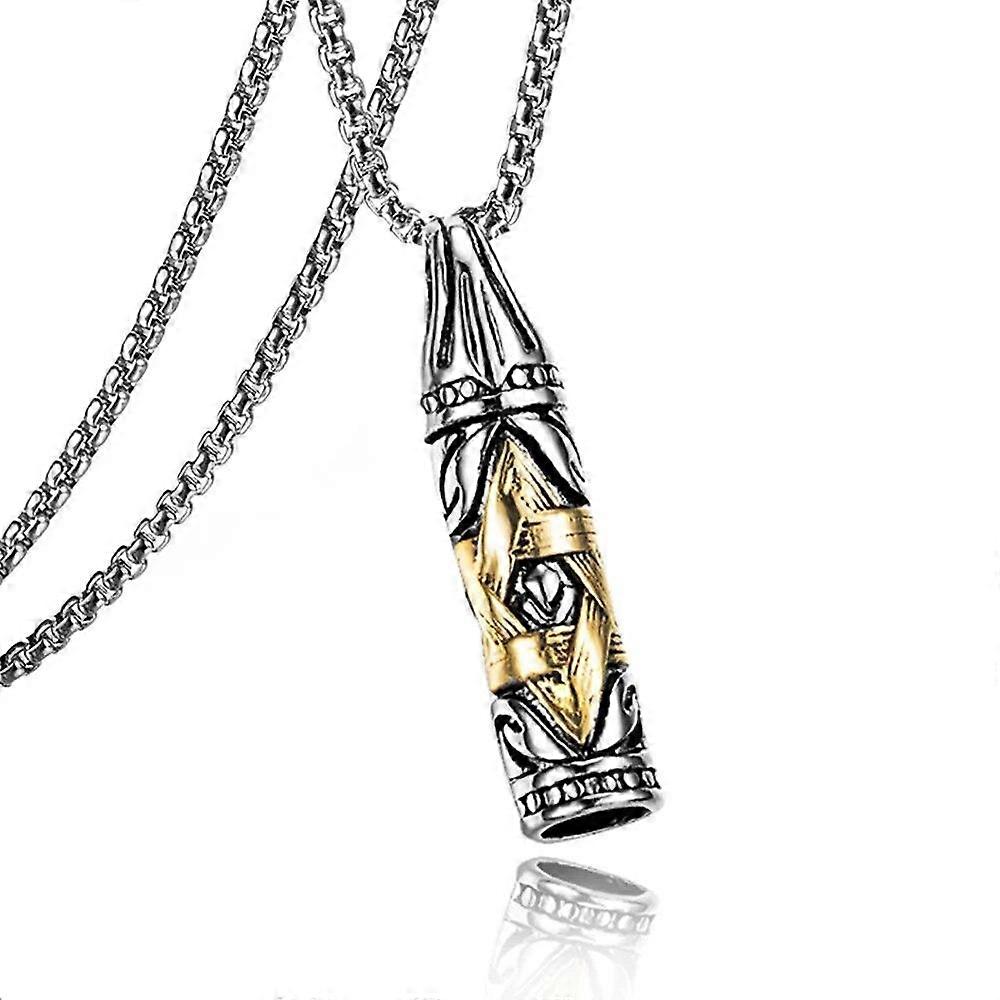 Stainless Steel Israel Bat Mitzvah Gift Hanukkah Jewish Star of David Necklace Men Six-Pointed Star 